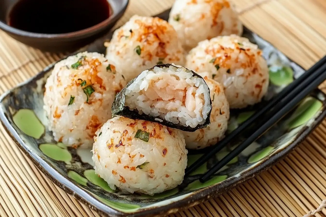 salmon rice balls